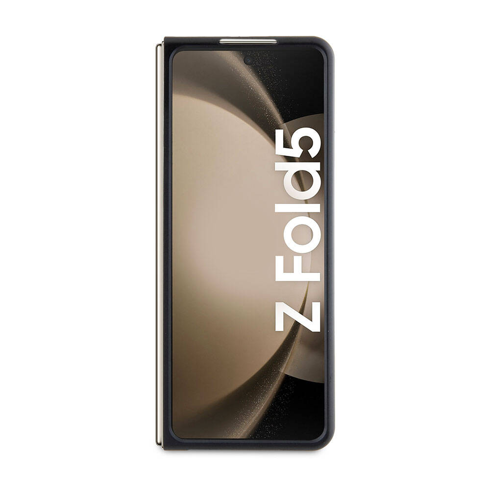 Galaxy Z Fold 5 Kılıf Lacoste Orjinal Lisanslı PU Pike Desenli Arka Yüzey İkonik Timsah Dokuma Logolu Kılıf Kırmızı