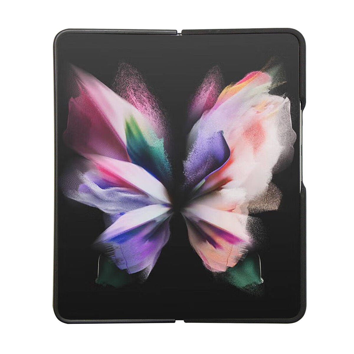 Galaxy Z Fold 5 Kılıf TUMI Liquid Silikon Metal Logo Dizayn Orjinal Lisanslı Kılıf Siyah