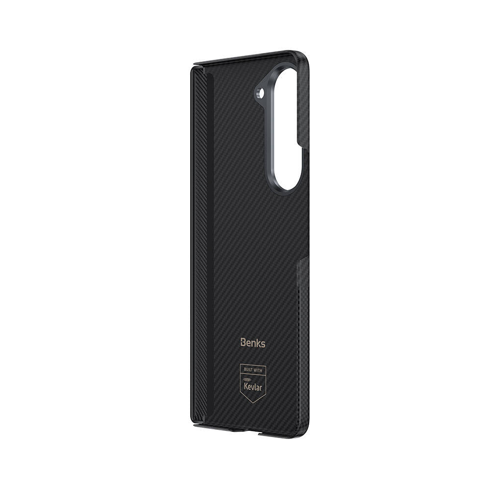 Galaxy Z Fold 6 Kılıf Karbon Fiber Benks Montage ArmorAir Kevlar Kılıf Siyah