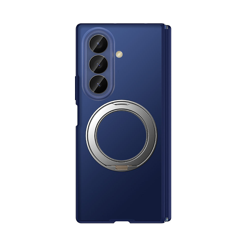 Galaxy Z Fold 7 Kılıf M-safe Şarj Özellikli Arkası Mat Sert PC Wlons Vena Standlı Kapak Lacivert