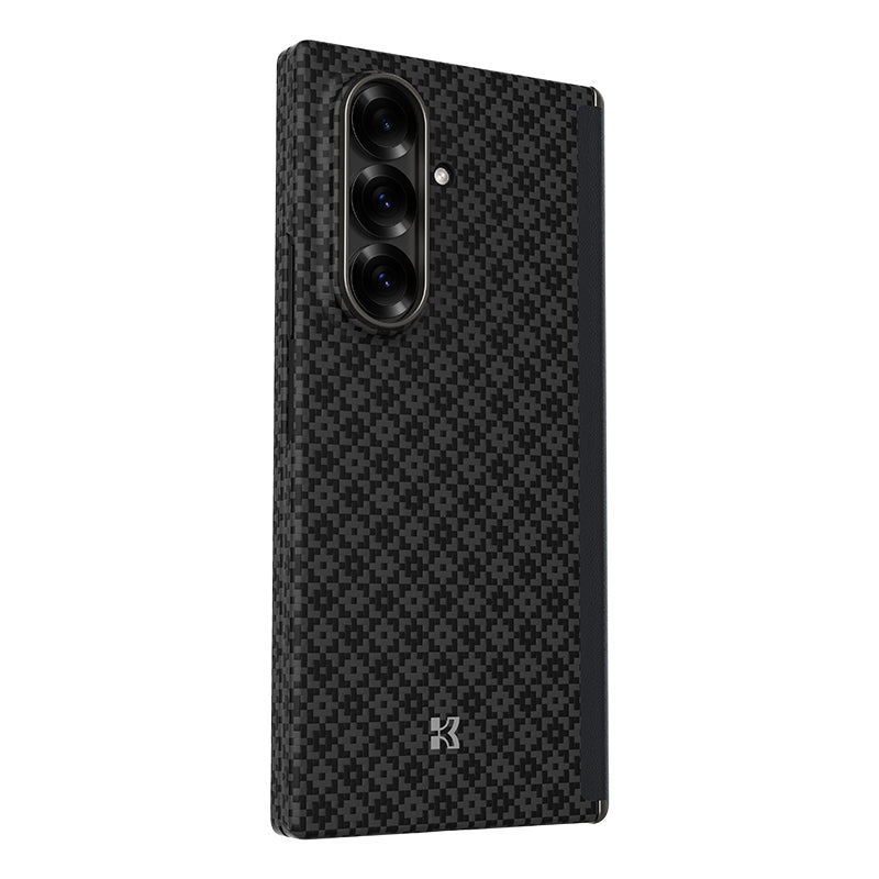 Galaxy Z Fold 7 Kılıf M-Safe Şarj Özellikli Benks ArmorAir ArmorGrid Serisi Kevlar Kapak Siyah