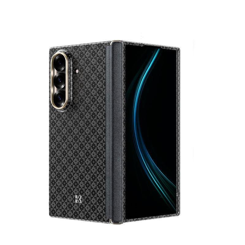 Galaxy Z Fold 7 Kılıf M-Safe Şarj Özellikli Benks ArmorAir ArmorGrid Serisi Kevlar Kapak Siyah