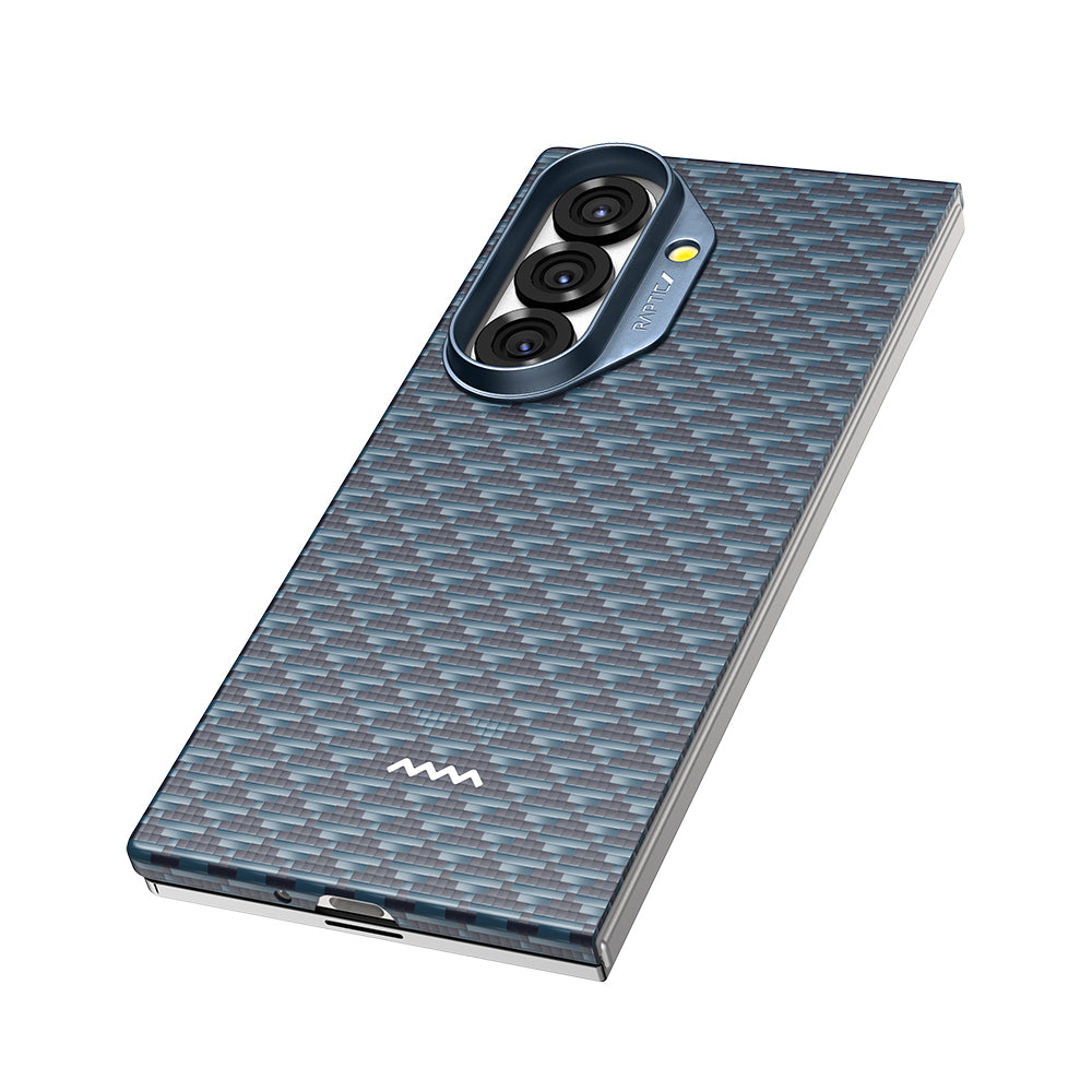 Galaxy Z Fold 7 Kılıf M-safe Şarj Özellikli Raptic Aramid Skin Origin Serisi Kapak Lacivert