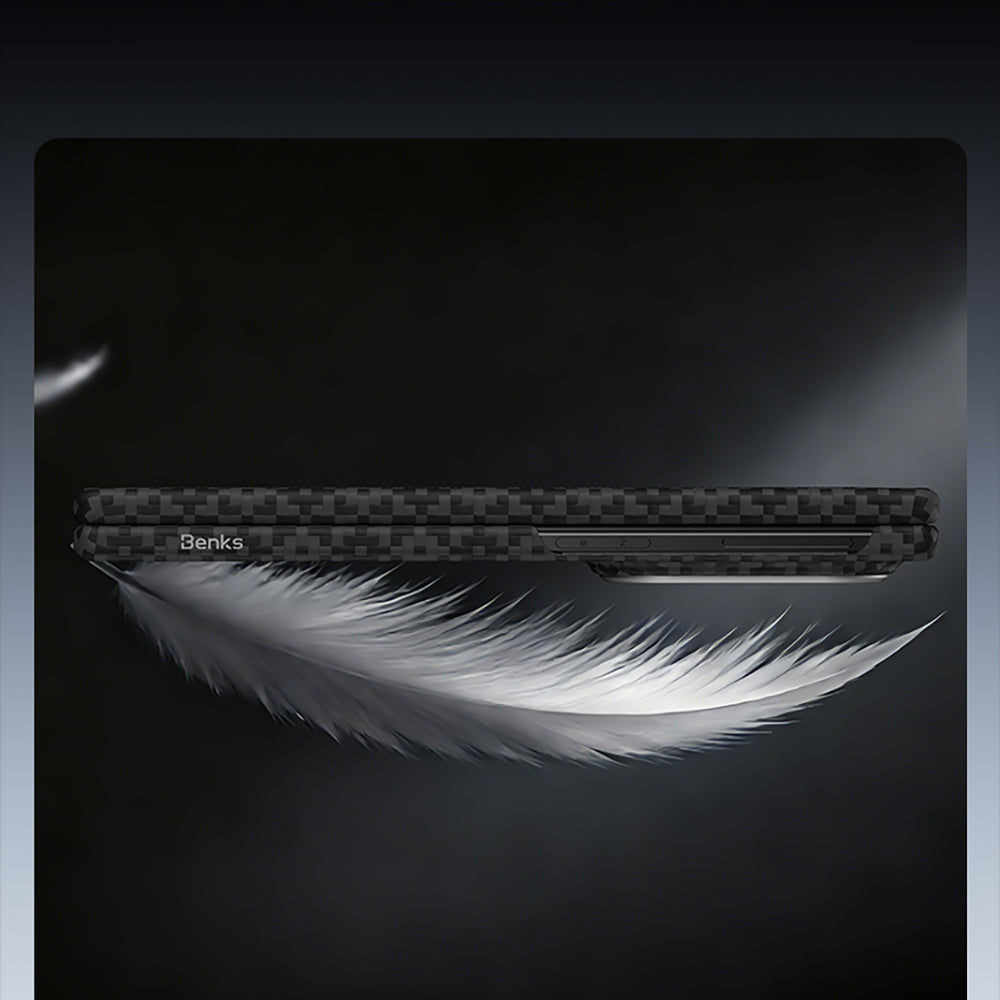 Galaxy Z Fold 8 Benks ArmorAir ArmorGrid Grand Combo Üçlü Aksesuar Seti (Ön Arka Kevlar Karbon Kapak + Ekran Koruyucu) Siyah