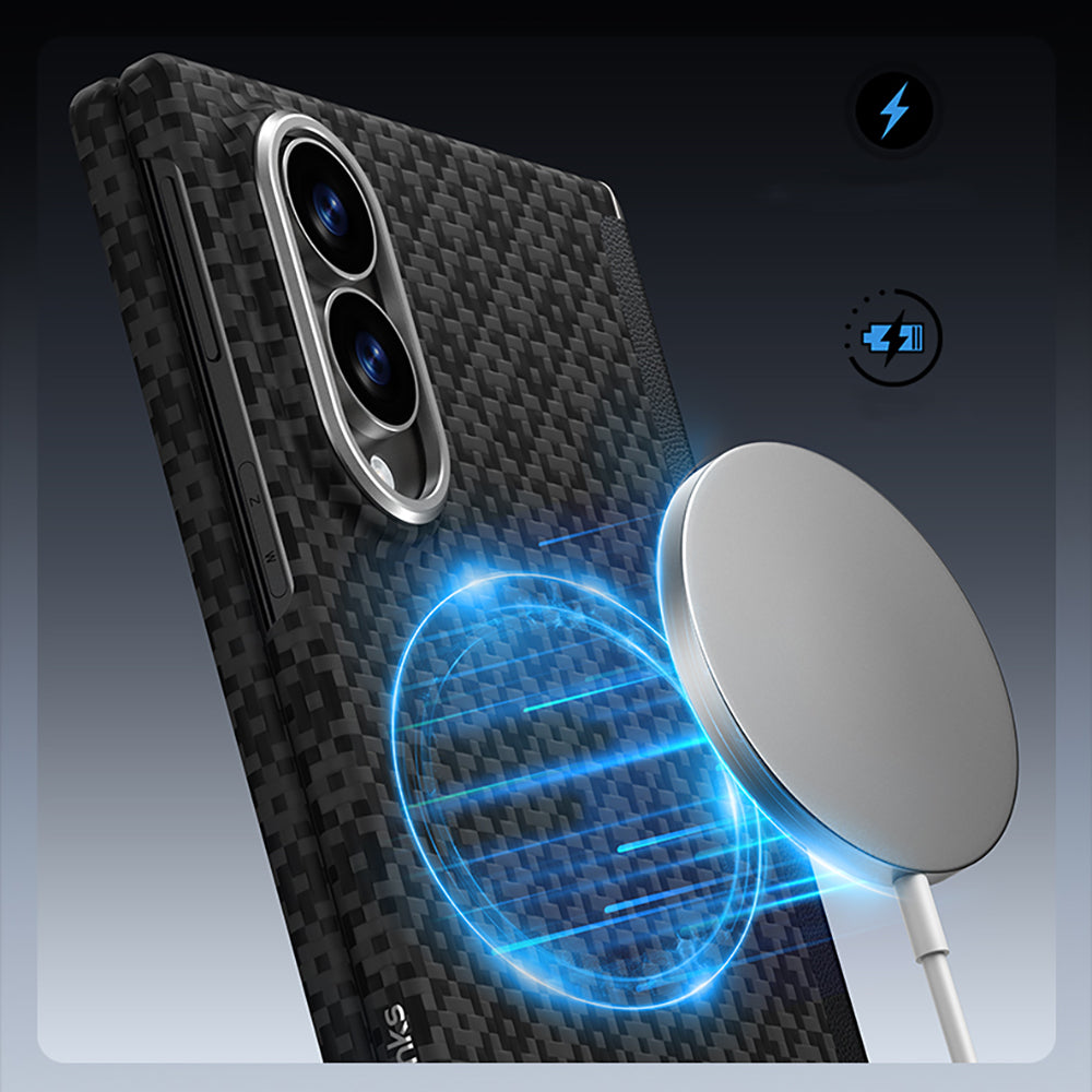 Galaxy Z Fold 8 Benks ArmorAir ArmorGrid Grand Combo Üçlü Aksesuar Seti (Ön Arka Kevlar Karbon Kapak + Ekran Koruyucu) Siyah