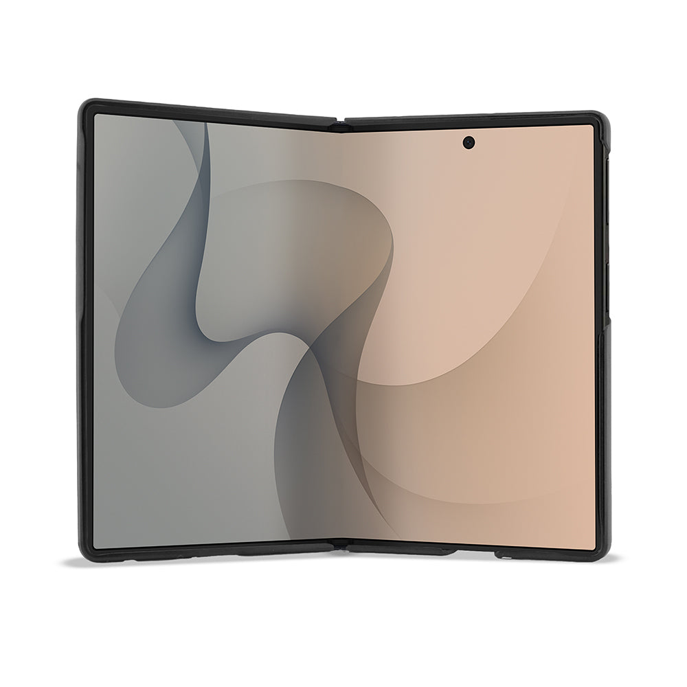 Galaxy Z Fold 8 Kılıf Guess Orjinal Lisanslı M-safe Şarj Özellikli 360 Derece Dönebilen Standlı PU Metal Logolu Kapak Kahverengi