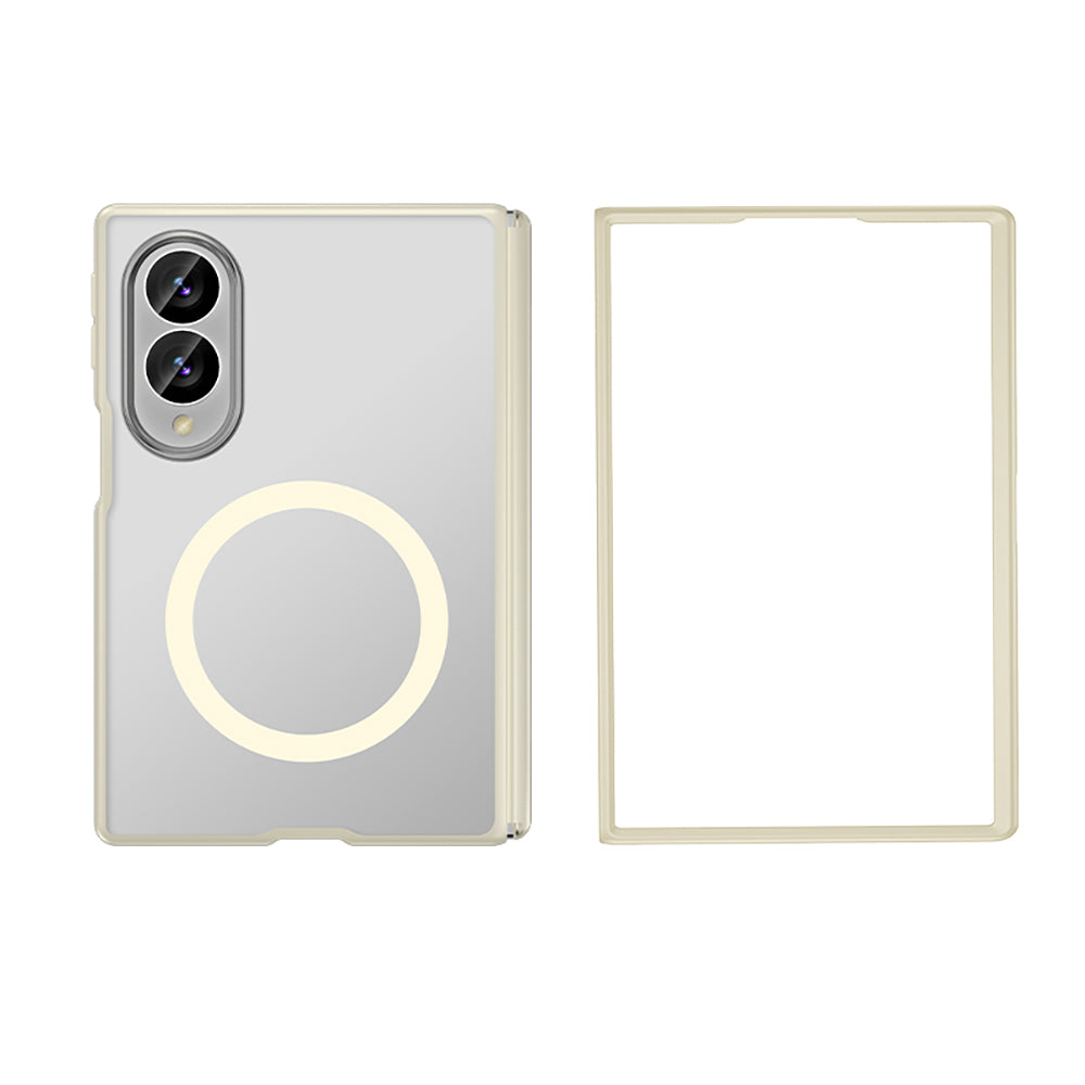 Galaxy Z Fold 8 Kılıf M-safe Şarj Özellikli Arkası Mat Sert PC Wlons Vena Kapak Açık Gri