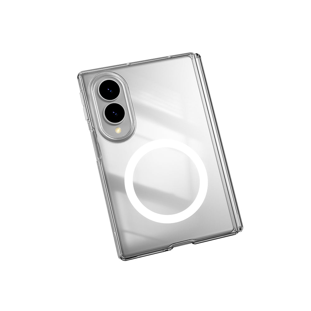 Galaxy Z Fold 8 Kılıf M-safe Şarj Özellikli Transparan Sert PC Wlons Pita Kapak Şeffaf