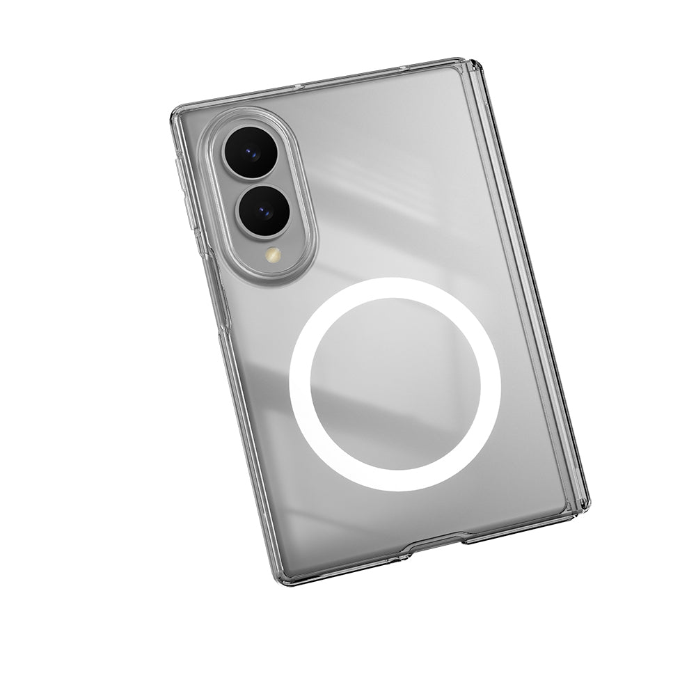 Galaxy Z Fold 8 Kılıf M-safe Şarj Özellikli Transparan Sert PC Wlons Pita Kapak Şeffaf