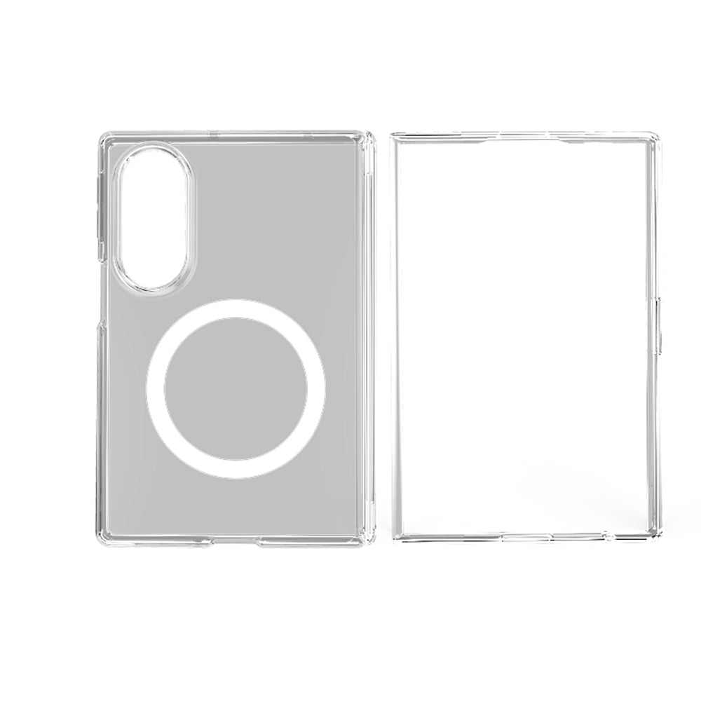 Galaxy Z Fold 8 Kılıf M-safe Şarj Özellikli Transparan Sert PC Wlons Pita Kapak Şeffaf
