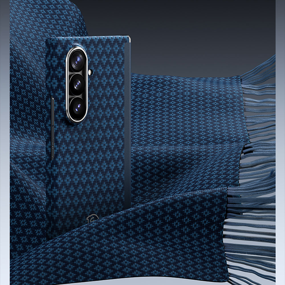 Galaxy Z Fold 8 Ultra Benks ArmorAir ArmorGrid Grand Combo Üçlü Aksesuar Seti (Ön Arka Kevlar Karbon Kapak + Ekran Koruyucu) Mavi