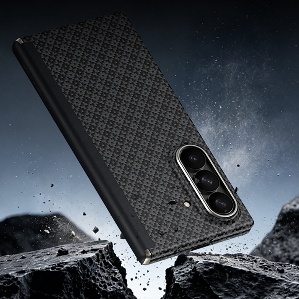 Galaxy Z Fold 8 Ultra Benks ArmorAir ArmorGrid Grand Combo Üçlü Aksesuar Seti (Ön Arka Kevlar Karbon Kapak + Ekran Koruyucu) Siyah