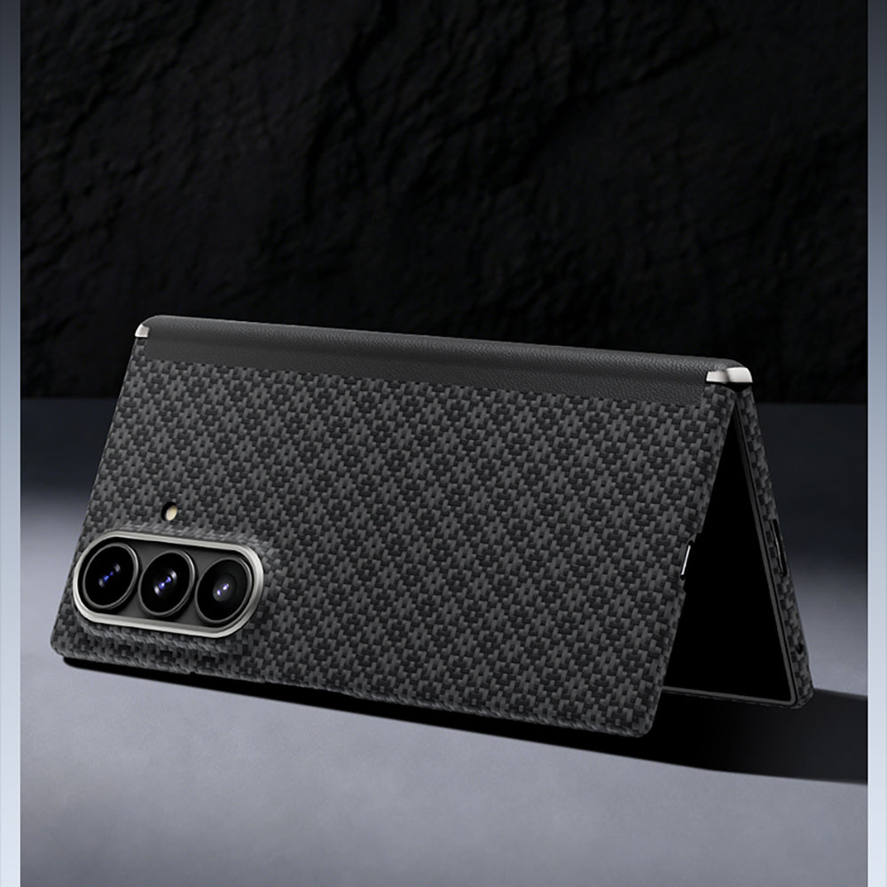 Galaxy Z Fold 8 Ultra Benks ArmorAir ArmorGrid Grand Combo Üçlü Aksesuar Seti (Ön Arka Kevlar Karbon Kapak + Ekran Koruyucu) Siyah