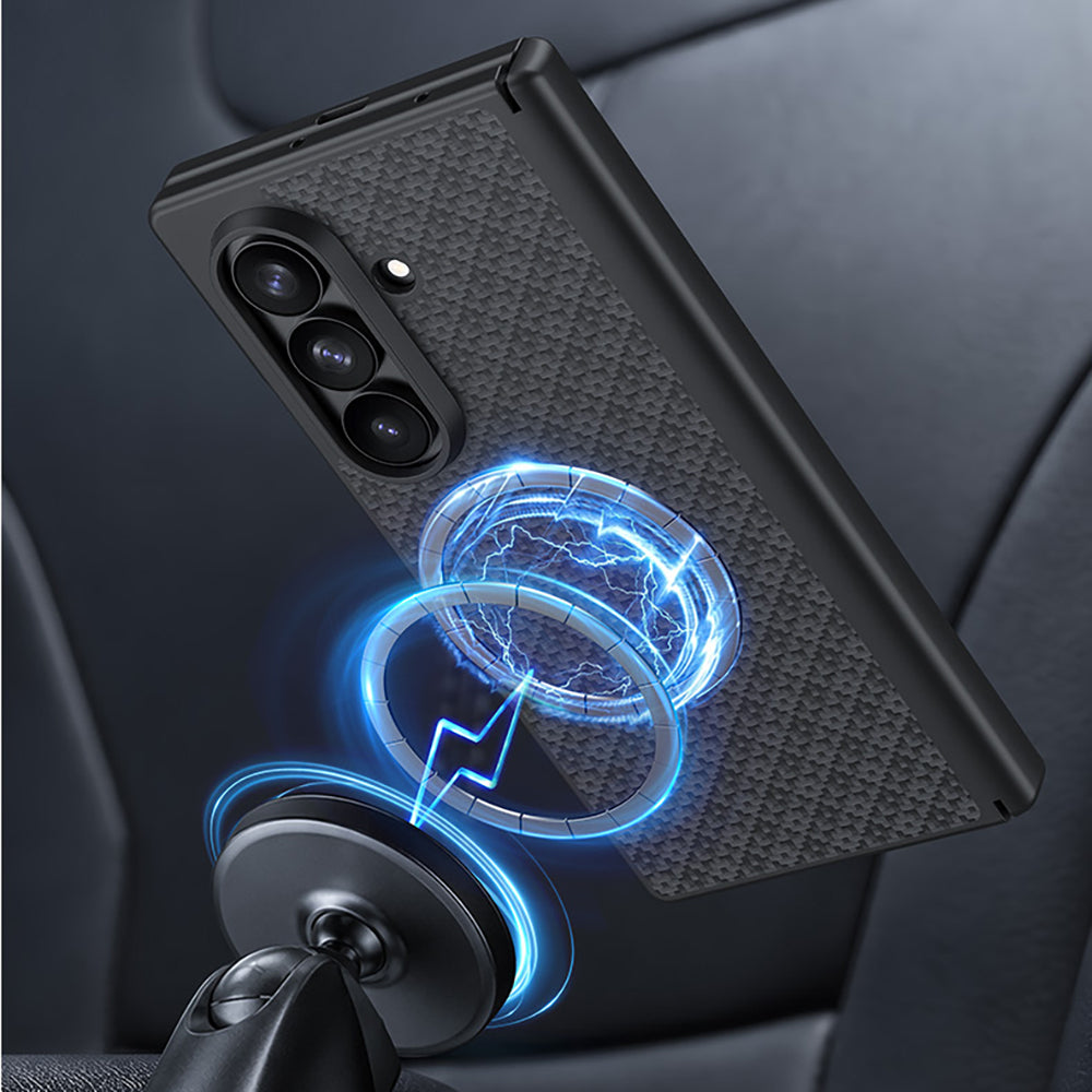 Galaxy Z Fold 8 Ultra Benks ArmorPro ArmorGrid Grand Combo Üçlü Aksesuar Seti (Ön Arka Kevlar Karbon Kapak + Ekran Koruyucu) Mavi