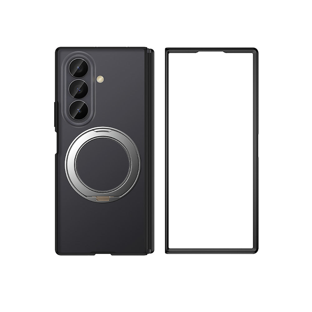 Galaxy Z Fold 8 Ultra Kılıf M-safe Şarj Özellikli Arkası Mat Sert PC Wlons Vena Standlı Kapak Siyah