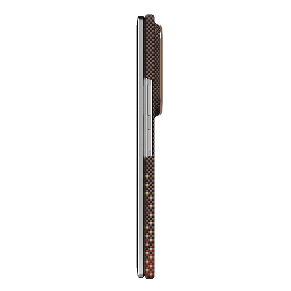 Galaxy Z Fold 8 Ultra Kılıf M-safe Şarj Özellikli Raptic Aramid SkinPro Serenity Serisi Kapak Kahverengi