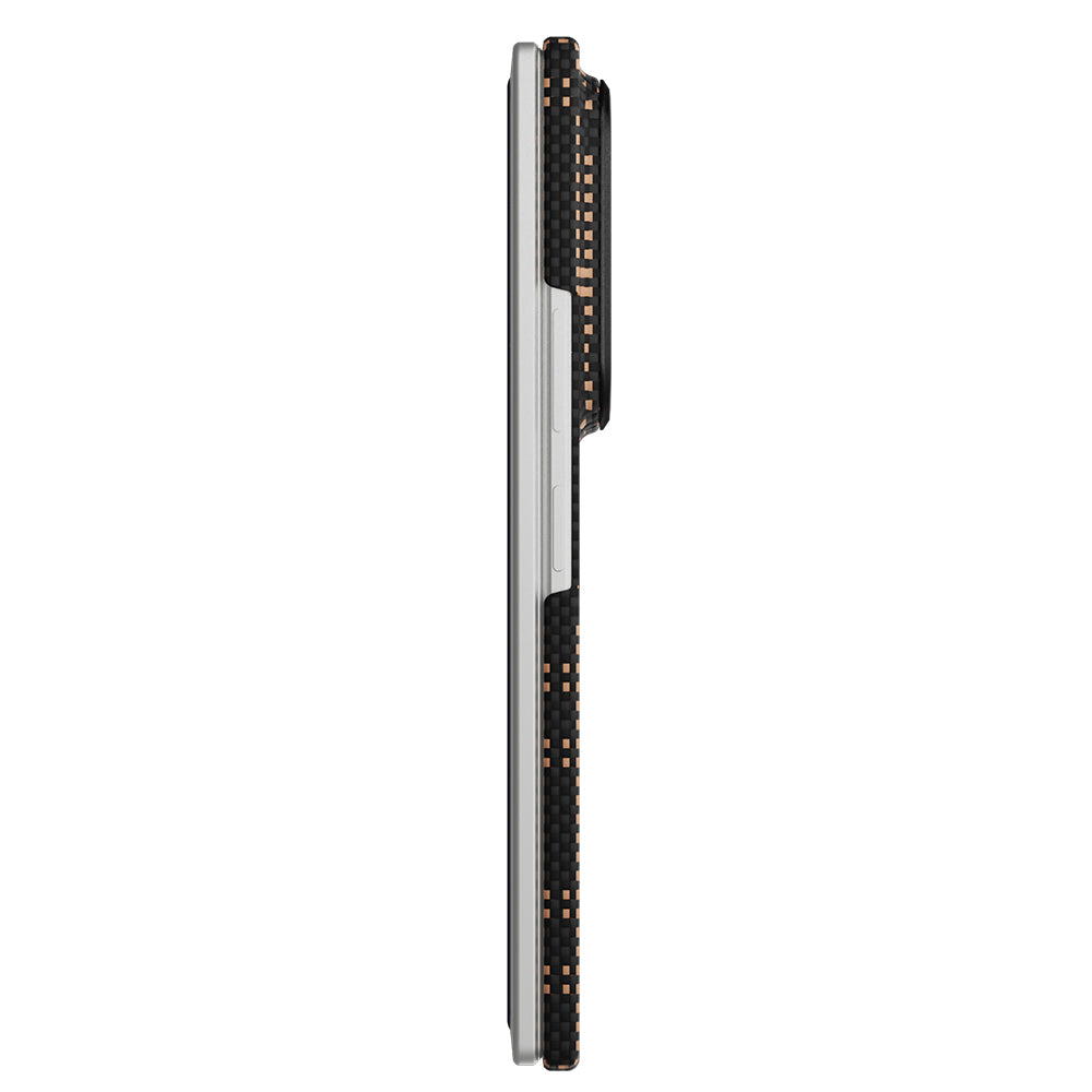 Galaxy Z Fold 8 Ultra Kılıf M-safe Şarj Özellikli Raptic Aramid SkinPro Serisi Karbon Kapak Siyah