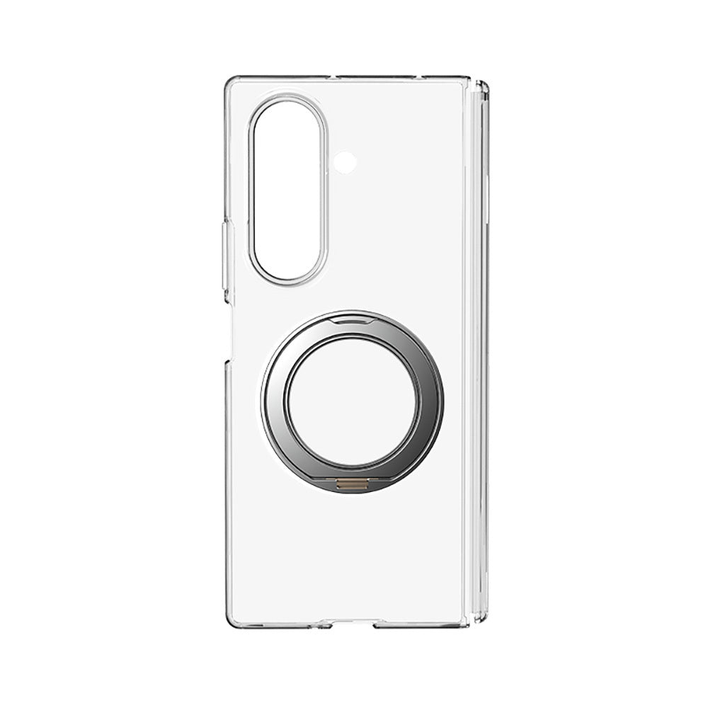 Galaxy Z Fold 8 Ultra Kılıf M-safe Şarj Özellikli Transparan Sert PC Wlons Pita Standlı Kapak Şeffaf