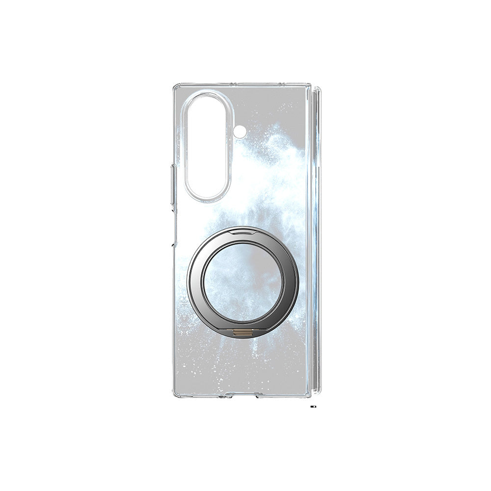 Galaxy Z Fold 8 Ultra Kılıf M-safe Şarj Özellikli Transparan Sert PC Wlons Pita Standlı Kapak Şeffaf