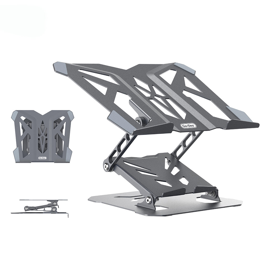 Go Des GD-HD286 Katlanabilir Ayarlanabilir Laptop Standı Gri