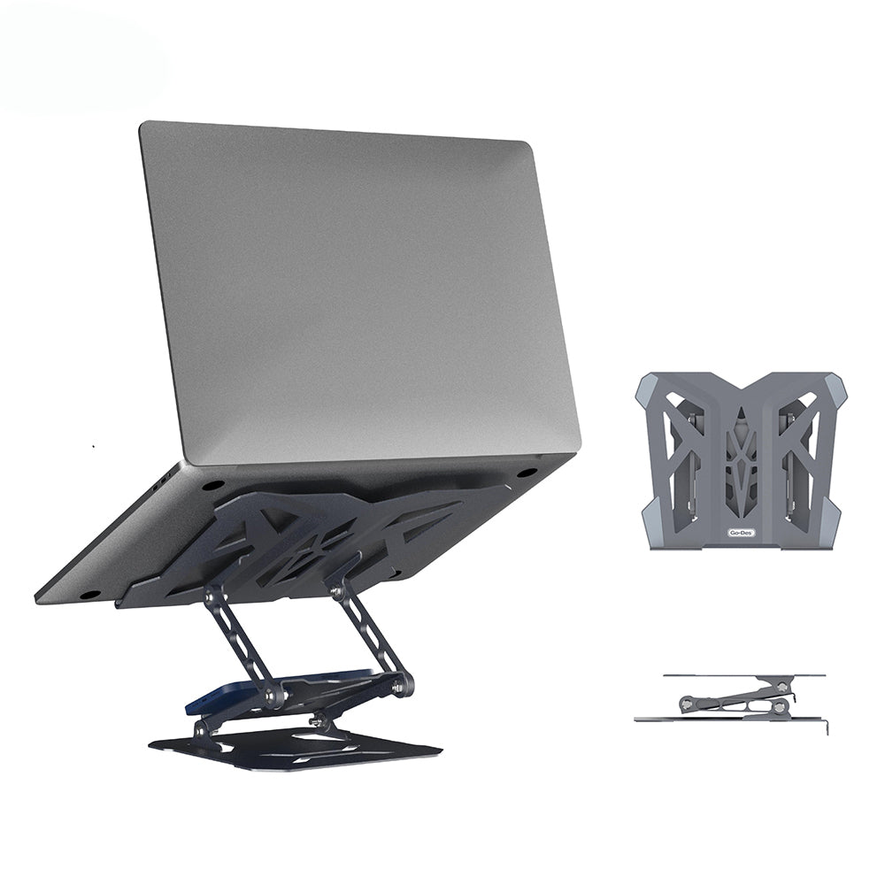 Go Des GD-HD286 Katlanabilir Ayarlanabilir Laptop Standı Gri