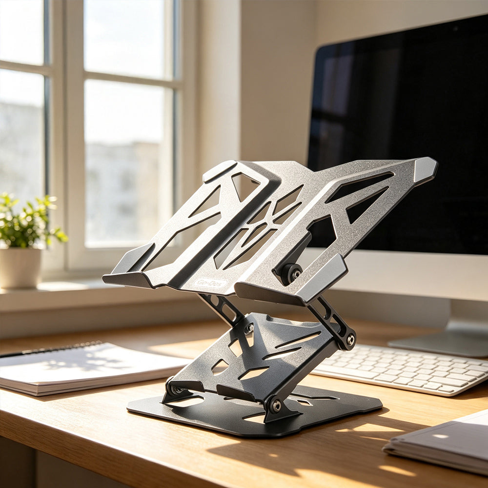 Go Des GD-HD286 Katlanabilir Ayarlanabilir Laptop Standı Gri