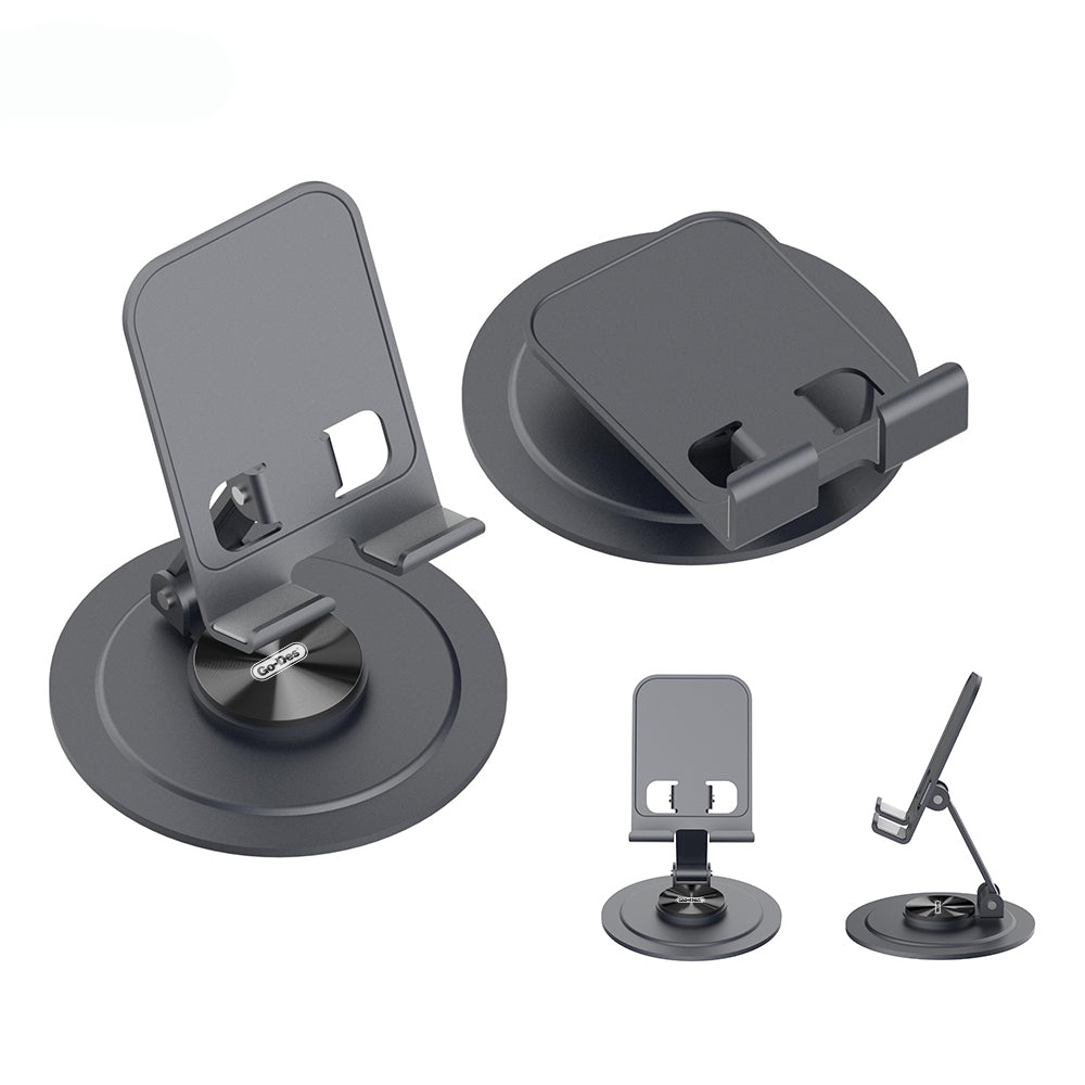 Go Des GD-HD371 Ayarlanabilir Katlanabilir 360 Derece Dönebilen Telefon ve Tablet Standı Gri