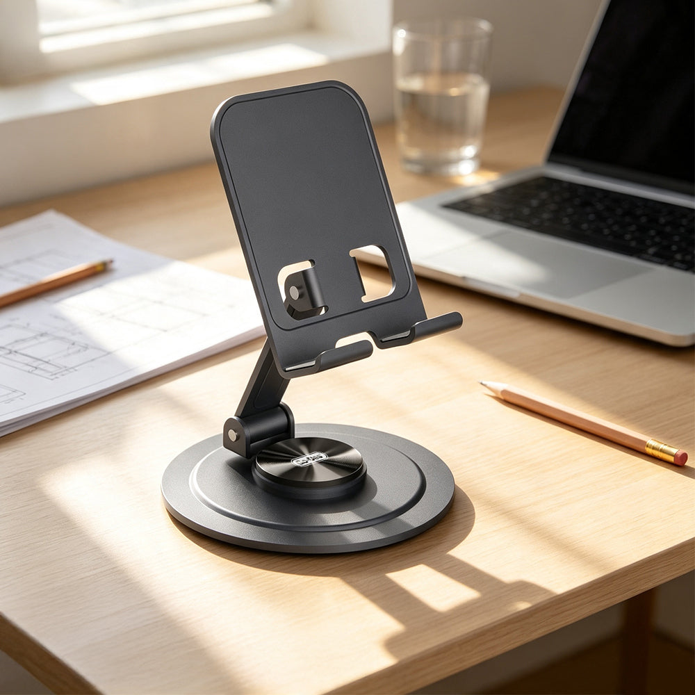 Go Des GD-HD371 Ayarlanabilir Katlanabilir 360 Derece Dönebilen Telefon ve Tablet Standı Gri