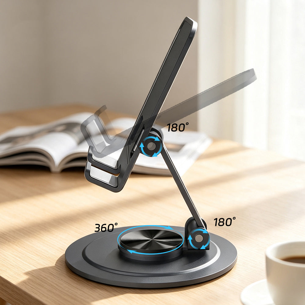 Go Des GD-HD371 Ayarlanabilir Katlanabilir 360 Derece Dönebilen Telefon ve Tablet Standı Gri