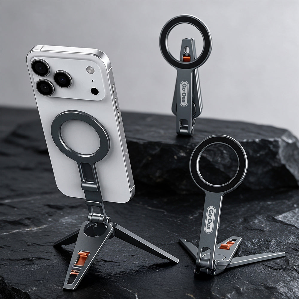 Go Des GD-HD377 270 Derece Dönebilen Çok Fonksiyonlu Magnetik Tripod Gri