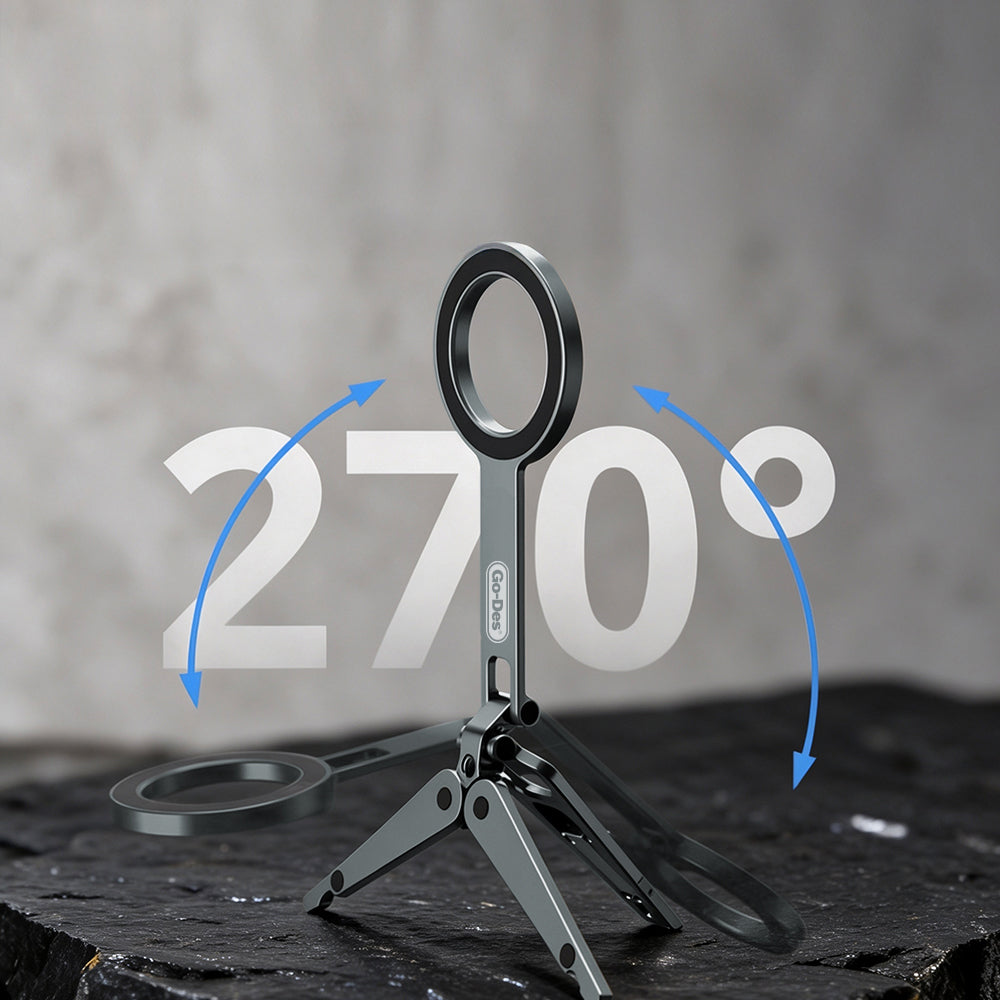 Go Des GD-HD377 270 Derece Dönebilen Çok Fonksiyonlu Magnetik Tripod Gri