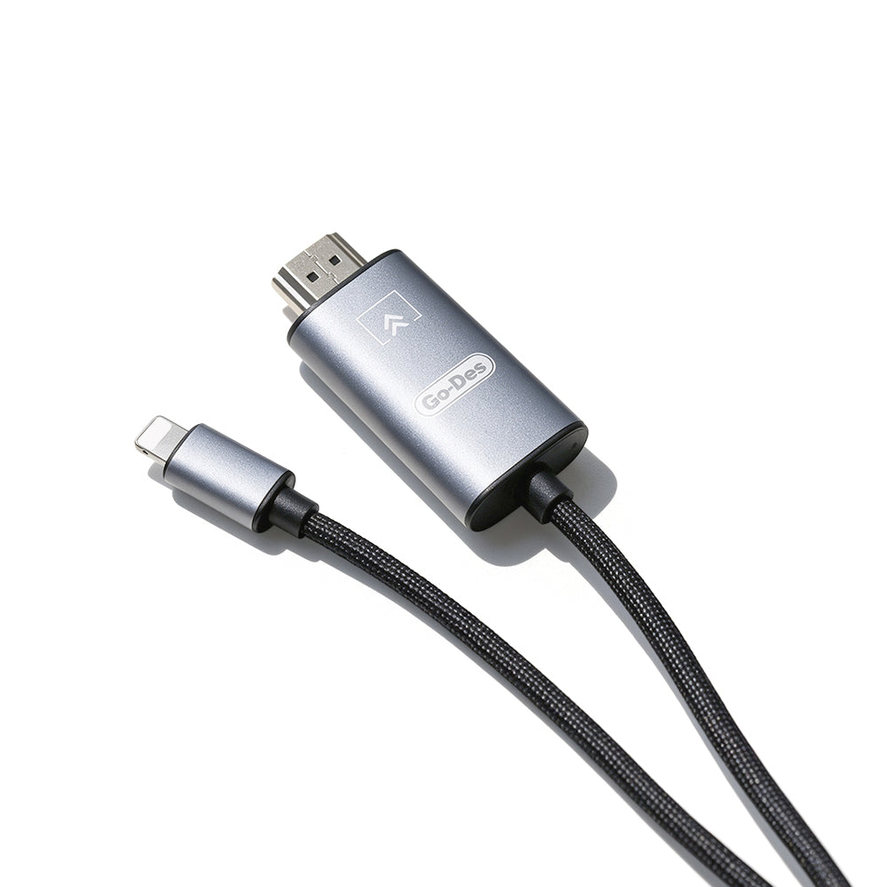 Go Des GD-HM812S HDTV Lightning to HDMI Ses ve Video Adaptörü Gri