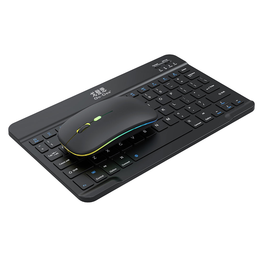 Go Des GD-KB323 Ergonomik 2in1 Bluetooth Bağlantılı Kablosuz Klavye ve Mouse Seti Siyah