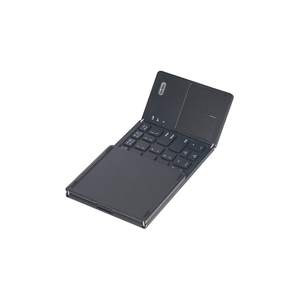 Go Des GD-KB328 Sessiz Tuş Tasarımlı Touch Pad Özellikli Katlanabilir Bluetooth Bağlantılı Kablosuz Klavye Siyah