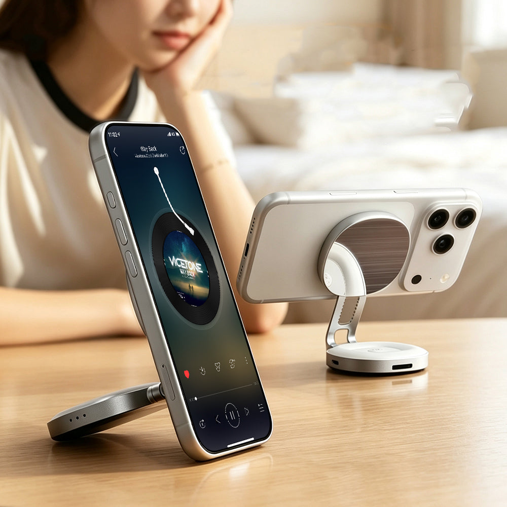 Go Des LD1032 Dolgu Işıklı Magnetik Telefon Standı Gümüş
