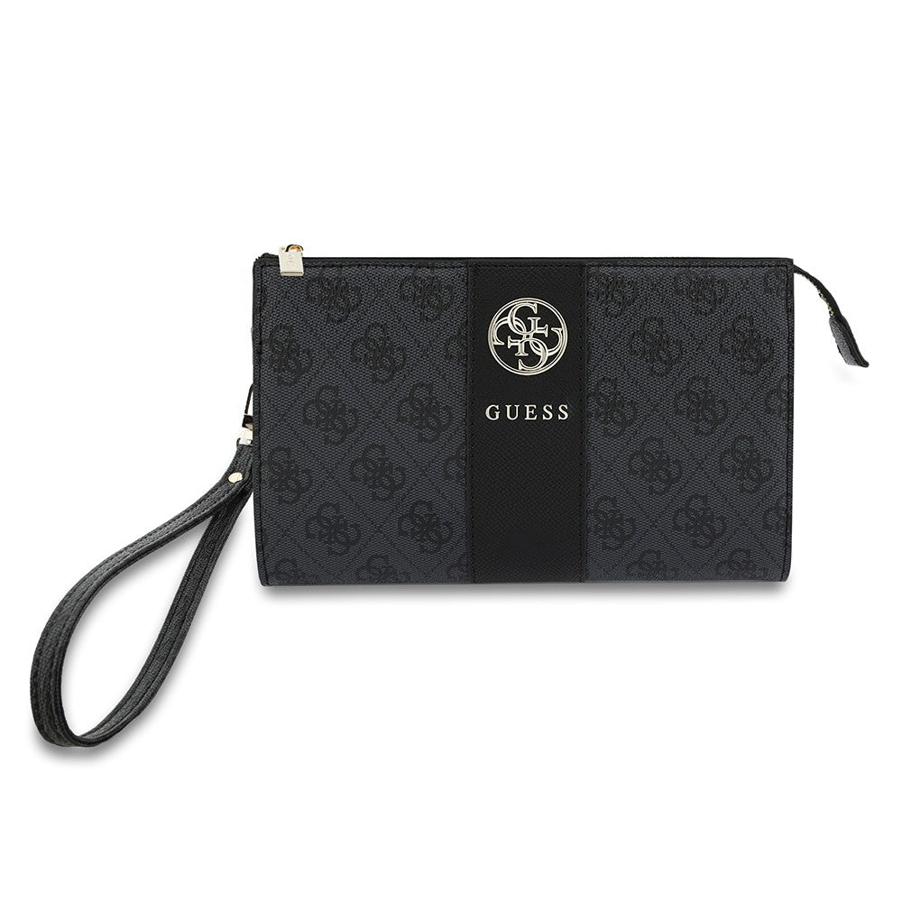 Guess Orjinal Lisanslı 4G Desenli Metal Logolu Omuz Askılı El Çantası Siyah