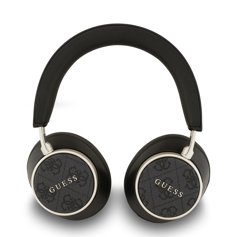 Guess Orjinal Lisanslı Ayarlanabilir 4G Desenli Metal Klasik Logolu Kulak Üstü Bluetooth Kulaklık Siyah