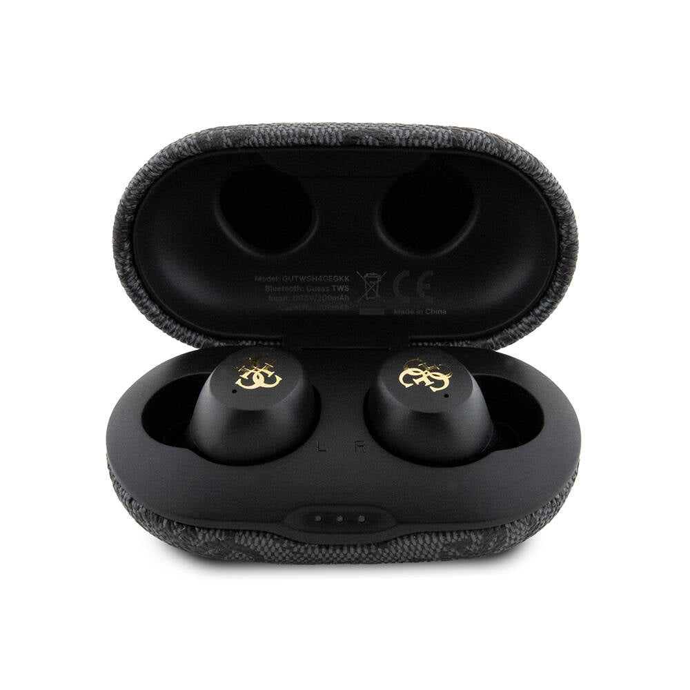 Guess Orjinal Lisanslı Klasik Metal Yazı Logolu TWS Kulak İçi Bluetooth Kulaklık Siyah