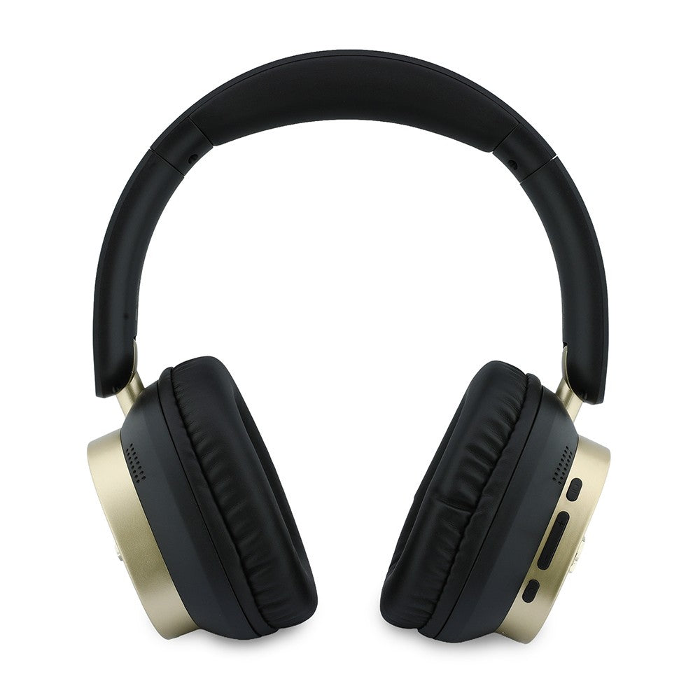 Guess Orjinal Lisanslı Metal Yazı Logolu Kulak Üstü Kulaklık ve Speaker Hoparlör 2in1 Set Siyah