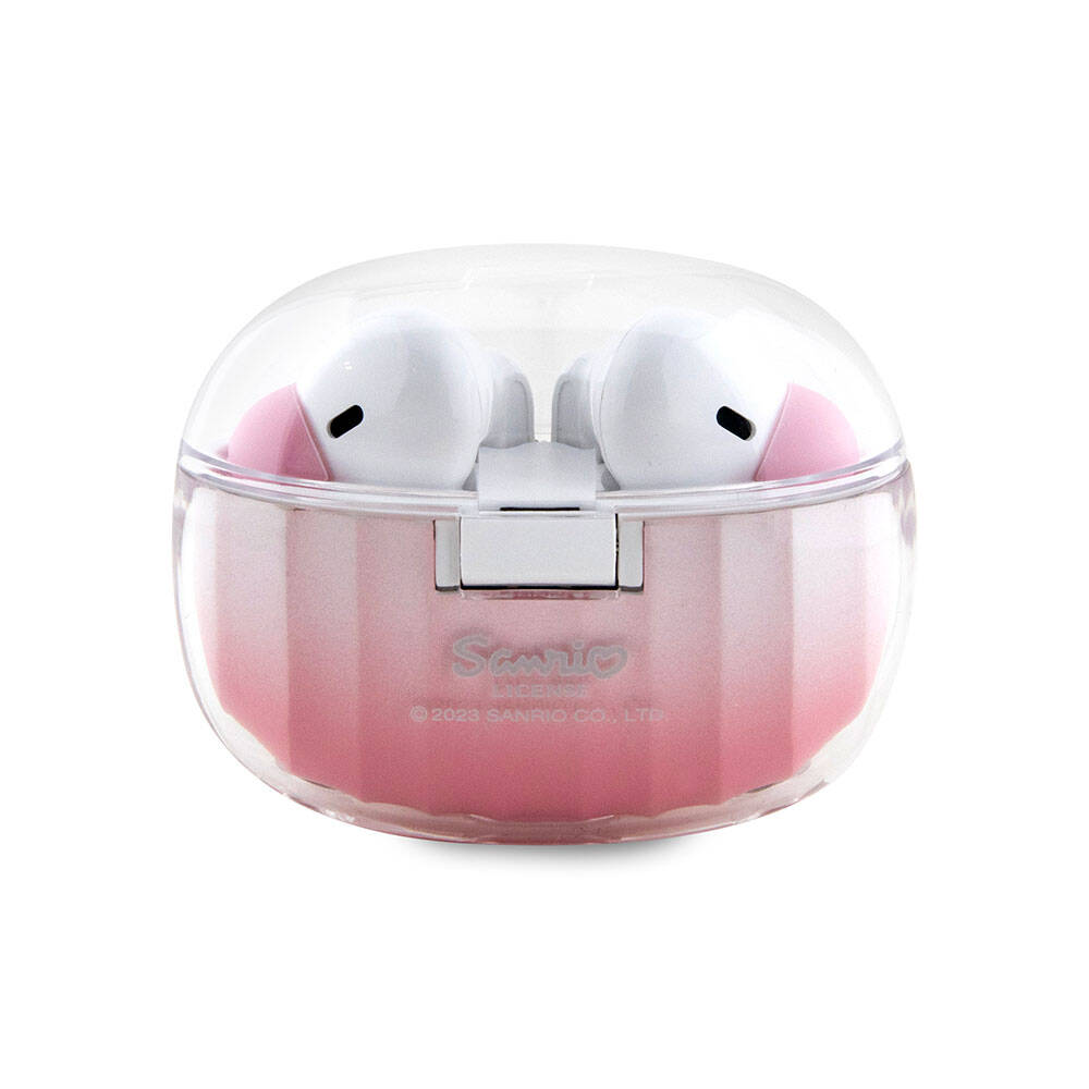 Hello Kitty Orjinal Lisanslı Renk Geçişli Tasarım Elektroplating Logolu TWS Bluetooth Kulaklık Pembe