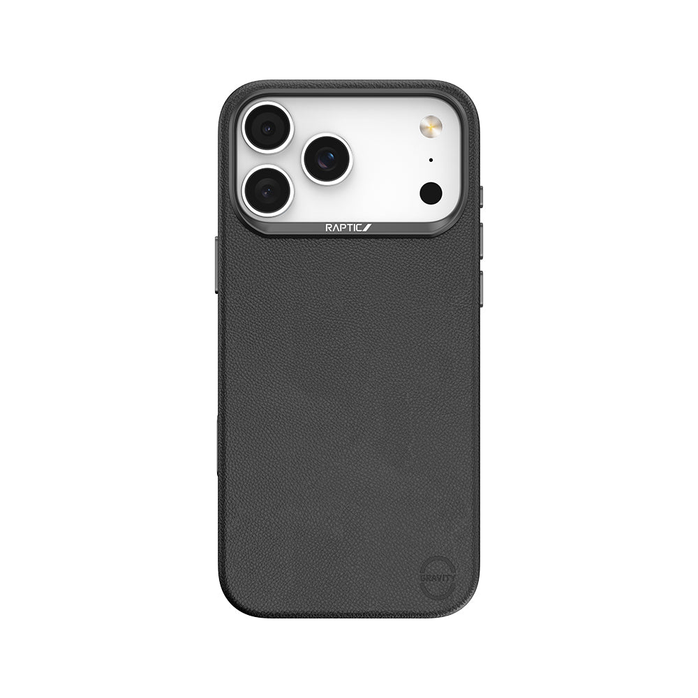 iPhone 17 Pro Kılıf M-Safe Şarj Özellikli Polimerik Deri Raptic Urban Nano Kapak Siyah