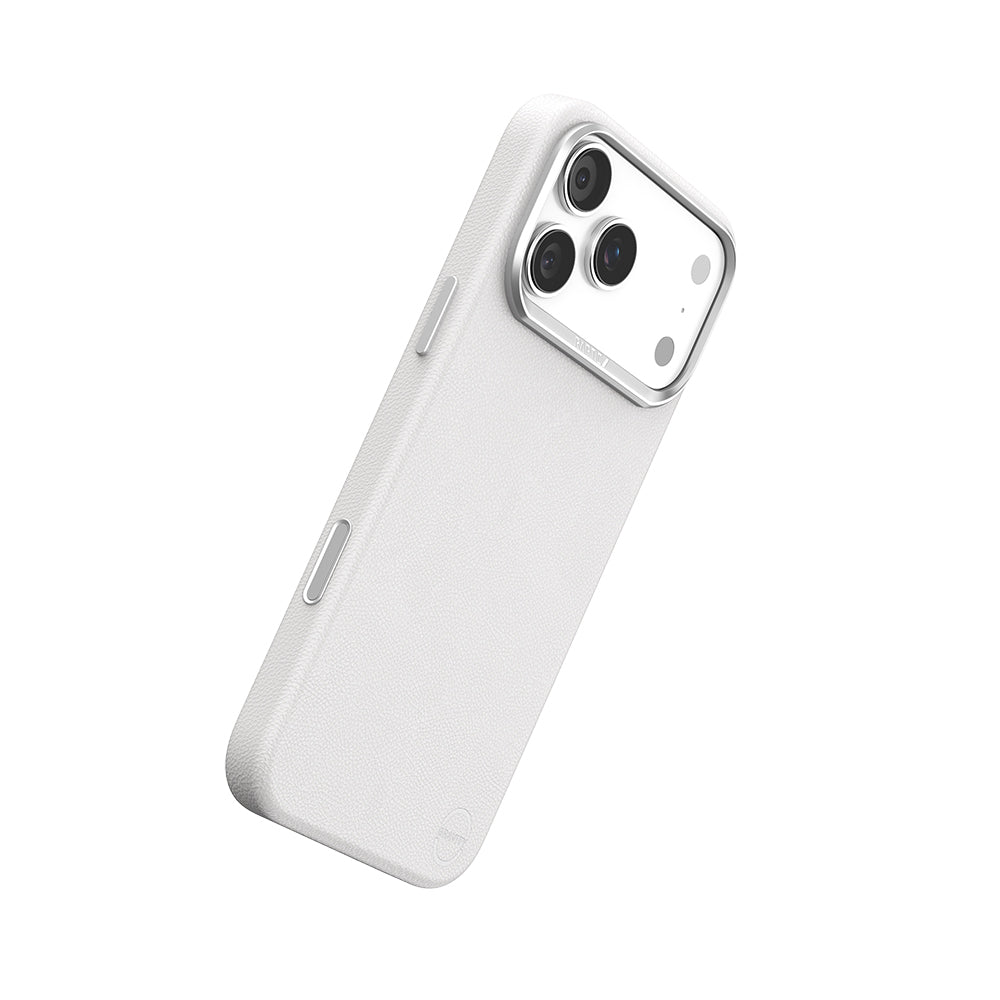 iPhone 17 Pro Kılıf M-Safe Şarj Özellikli Polimerik Deri Raptic Urban Nano Kapak Beyaz