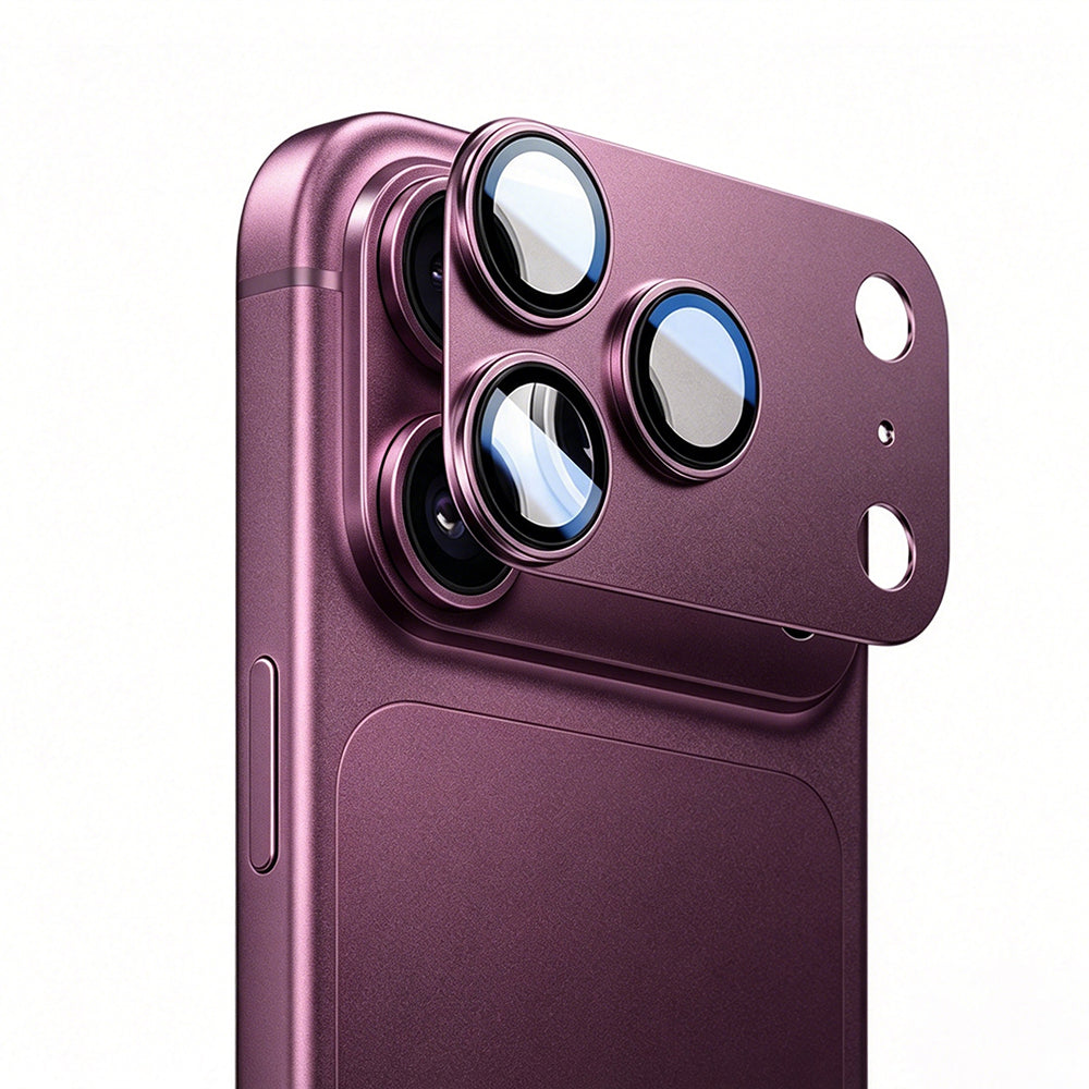 iPhone 18 Pro Max Mohseven Sapphire Alüminyum Safir Kamera Lens Koruyucu Mürdüm