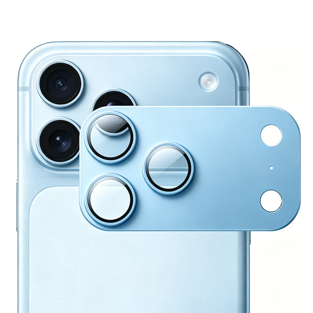 iPhone 18 Pro Max Mohseven Sapphire Alüminyum Safir Kamera Lens Koruyucu Mavi