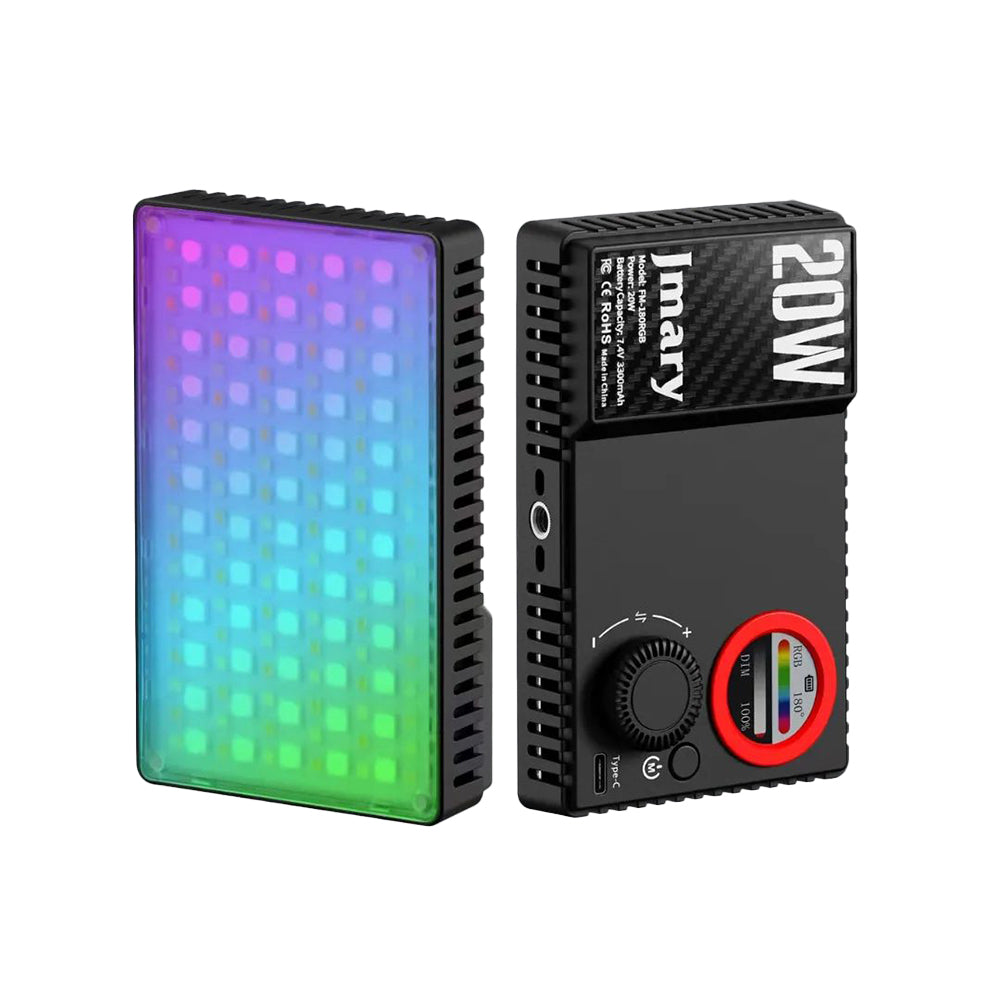 Jmary FM-180RGB RGB Led Telefon-Kamera Üstü Aydınlatma Işığı 20W Siyah