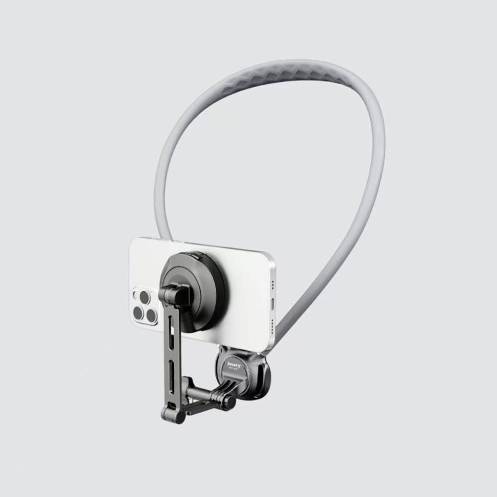 Jmary MG-03 2in1 Eller Serbest Magnetik Boyun Askılı Telefon Tutucu Siyah