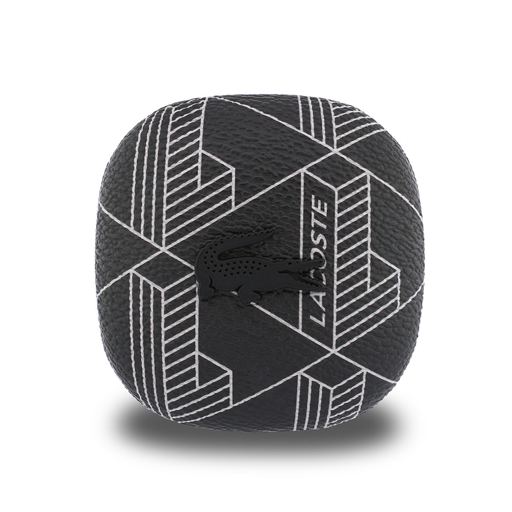 Lacoste Orjinal Lisanslı ANC/ENC Monogram Desenli TWS Kulak İçi Bluetooth Kulaklık v5.4 Siyah-Beyaz