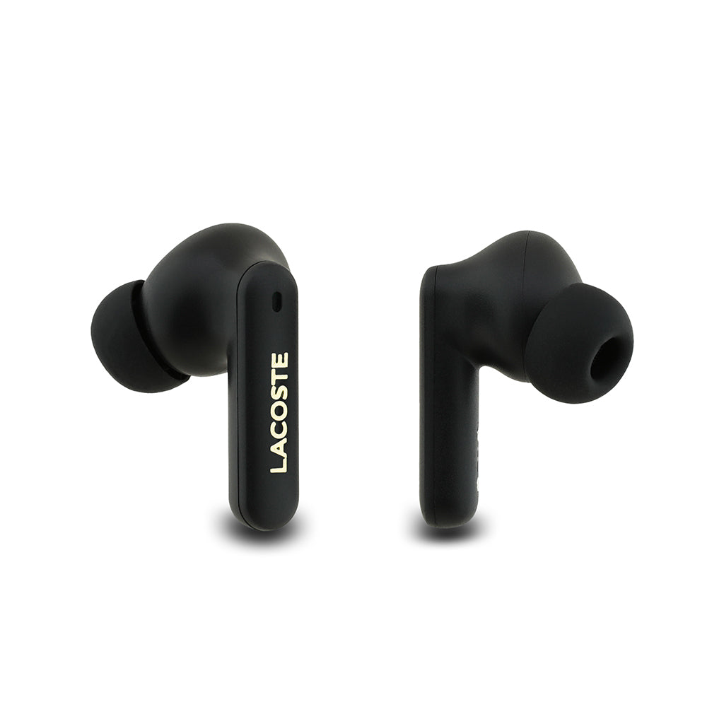 Lacoste Orjinal Lisanslı ANC/ENC Monogram Desenli TWS Kulak İçi Bluetooth Kulaklık v5.4 Kahverengi