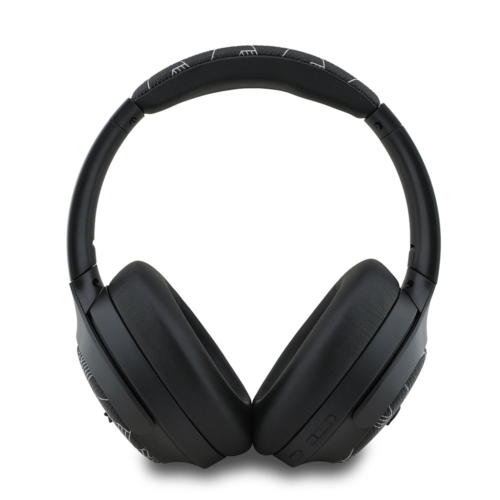 Lacoste Orjinal Lisanslı LH01 ANC Taşıma Çantalı Katlanabilir Kulak Üstü Bluetooth Kulaklık v5.4 Siyah-Beyaz