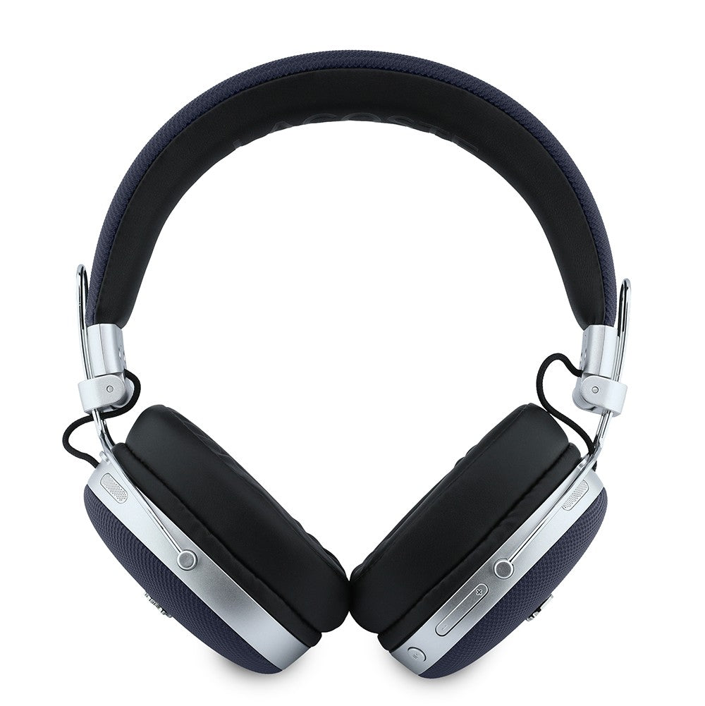 Lacoste Orjinal Lisanslı LH03 Taşıma Çantalı Ayarlanabilir Pike Kulak Üstü Bluetooth Kulaklık v5.4 Lacivert